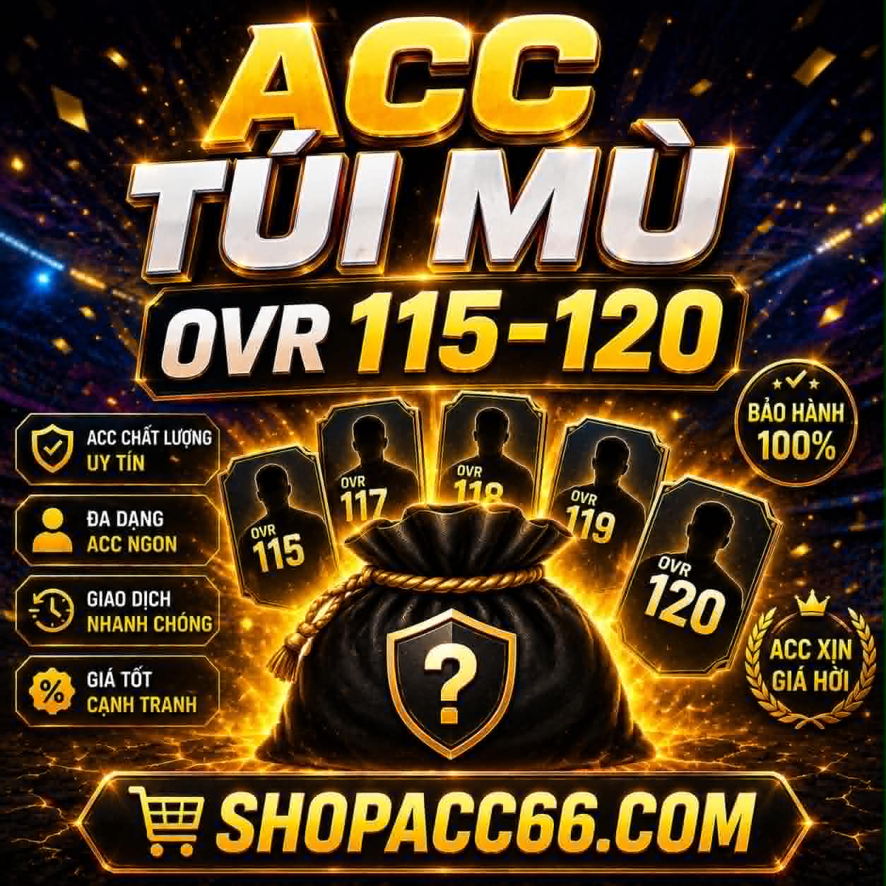 TÚI MÙ FC MOBILE VN OVR 115-120 GARENA TTT